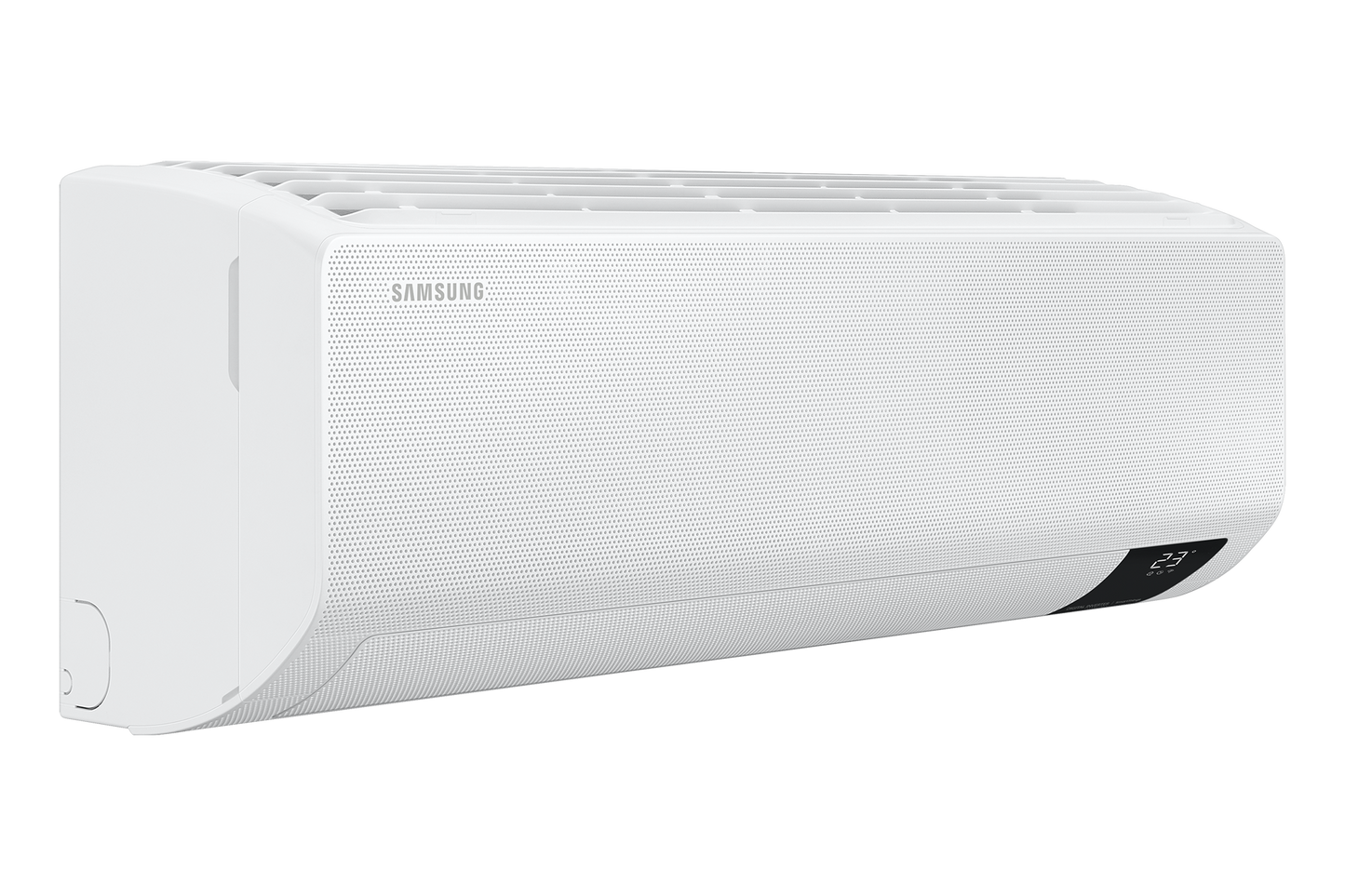 Samsung Comfort Wind-Free™ 12 Behagelig romtemperatur og jevn, frisk luft uten kald trekk. Comfort Wind-Free™12 opprettholder en perfekt temperatur – helt uten at du merker det. Med en unik teknologi siver frisk luft varsomt ut gjennom mikrohull. En sakte